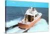 Color Photo of Speedboat-null-Stretched Canvas