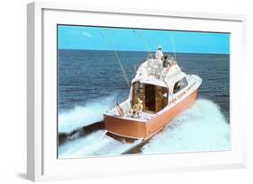 Color Photo of Speedboat-null-Framed Art Print