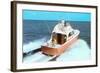 Color Photo of Speedboat-null-Framed Art Print