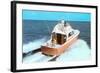 Color Photo of Speedboat-null-Framed Art Print