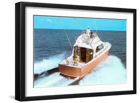 Color Photo of Speedboat-null-Framed Art Print