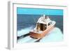 Color Photo of Speedboat-null-Framed Art Print