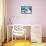 Color Photo of Speedboat-null-Framed Stretched Canvas displayed on a wall