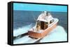 Color Photo of Speedboat-null-Framed Stretched Canvas