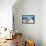 Color Photo of Speedboat-null-Framed Stretched Canvas displayed on a wall