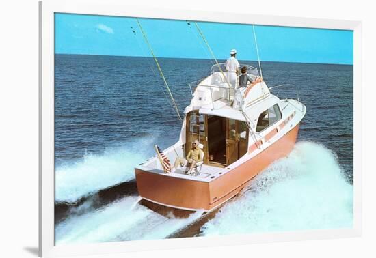 Color Photo of Speedboat-null-Framed Art Print