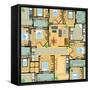 Color Plan House-alexzel-Framed Stretched Canvas