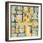 Color Plan House-alexzel-Framed Art Print