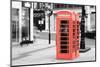 Color Pop, Phone Booth, London, England, United Kingdom, Living Coral-null-Mounted Photographic Print
