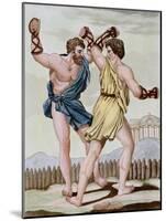 Color Print from Engraving Showing Gladiators Boxing by Jacques Grasset de Saint-Sauveur and L.F. L-Stapleton Collection-Mounted Giclee Print
