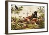 Color Print of Birds Feasting on a Fruit Pie-null-Framed Giclee Print