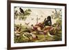 Color Print of Birds Feasting on a Fruit Pie-null-Framed Giclee Print