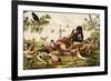 Color Print of Birds Feasting on a Fruit Pie-null-Framed Giclee Print