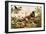 Color Print of Birds Feasting on a Fruit Pie-null-Framed Premium Giclee Print