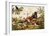 Color Print of Birds Feasting on a Fruit Pie-null-Framed Premium Giclee Print