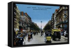 Color Print of Boulevard Montmartre, Paris-null-Framed Stretched Canvas