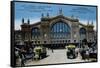 Color Print of Buses Outside Gare Du Nord-null-Framed Stretched Canvas