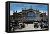 Color Print of Buses Outside Gare Du Nord-null-Framed Stretched Canvas