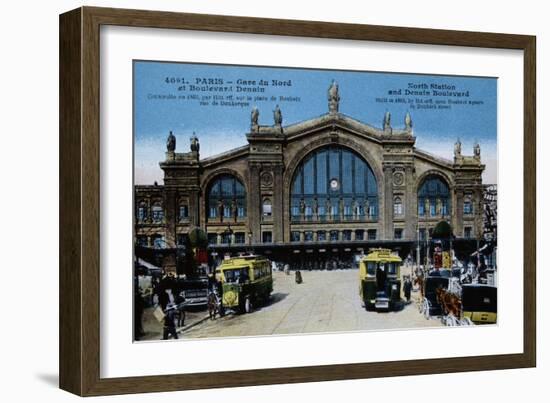 Color Print of Buses Outside Gare Du Nord-null-Framed Giclee Print