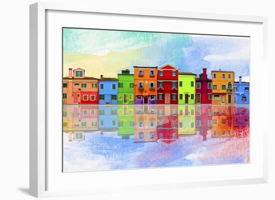 Color Town 8A-Ata Alishahi-Framed Giclee Print