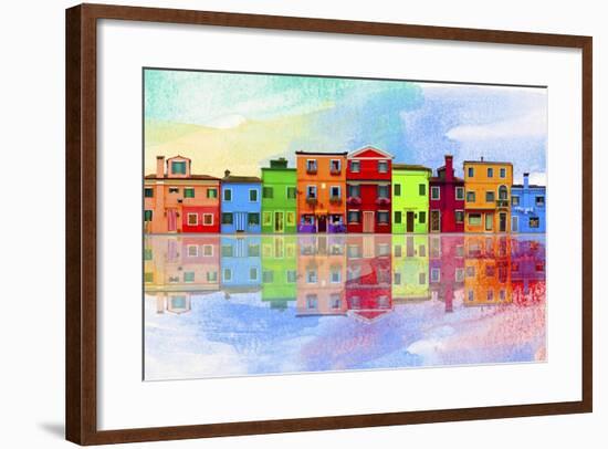 Color Town 8A-Ata Alishahi-Framed Giclee Print