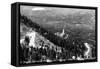 Colorado - Aerial View of Shrine of the Sun, Colorado Springs from Cheyenne Mt-Lantern Press-Framed Stretched Canvas