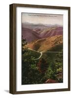 Colorado, Aerial View of the Highway through Denver Mountain Parks-Lantern Press-Framed Art Print