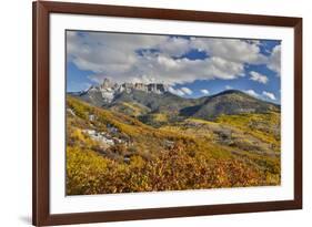 Colorado, Autumn, Mountains of the Rio Grande National Forest and Courthouse Mountains-Darrell Gulin-Framed Premium Photographic Print