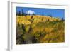 Colorado. Autumn Yellow Aspen, Mountains, and Clouds, Uncompahgre National Forest-Judith Zimmerman-Framed Photographic Print