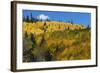 Colorado. Autumn Yellow Aspen, Mountains, and Clouds, Uncompahgre National Forest-Judith Zimmerman-Framed Photographic Print