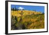 Colorado. Autumn Yellow Aspen, Mountains, and Clouds, Uncompahgre National Forest-Judith Zimmerman-Framed Photographic Print