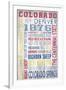 Colorado - Barnwood Typography-Lantern Press-Framed Art Print