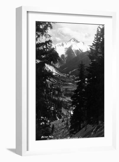 Colorado - Bear Mountain from Million Dollar Hwy-Lantern Press-Framed Art Print