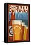 Colorado - Beervana Vintage Sign-Lantern Press-Framed Stretched Canvas