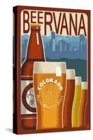 Colorado - Beervana Vintage Sign-Lantern Press-Stretched Canvas