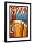 Colorado - Beervana Vintage Sign-Lantern Press-Framed Art Print