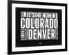 Colorado Black and White Map-NaxArt-Framed Art Print