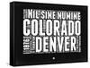 Colorado Black and White Map-NaxArt-Framed Stretched Canvas