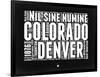 Colorado Black and White Map-NaxArt-Framed Art Print