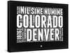 Colorado Black and White Map-NaxArt-Framed Stretched Canvas