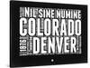 Colorado Black and White Map-NaxArt-Stretched Canvas