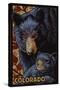 Colorado - Black Bears - Mosaic-Lantern Press-Stretched Canvas