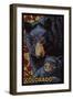 Colorado - Black Bears - Mosaic-Lantern Press-Framed Art Print