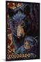 Colorado - Black Bears - Mosaic-Lantern Press-Mounted Art Print