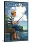 Colorado - Boy Fishing-Lantern Press-Stretched Canvas