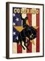 Colorado Bucking Bronco-Lantern Press-Framed Art Print