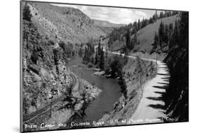Colorado - Byers Canyon and Colorado River-Lantern Press-Mounted Art Print