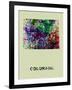 Colorado Color Splatter Map-NaxArt-Framed Art Print