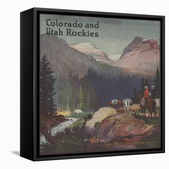 Colorado - Colorado Railroad Promotional Poster-Lantern Press-Framed Stretched Canvas