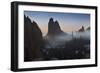 Colorado, Colorado Springs. Morning Fog in Garden of the Gods Park-Don Grall-Framed Photographic Print